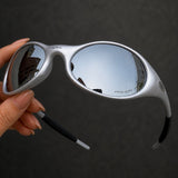 Eye Jacket K. Silver Liquid Metal
