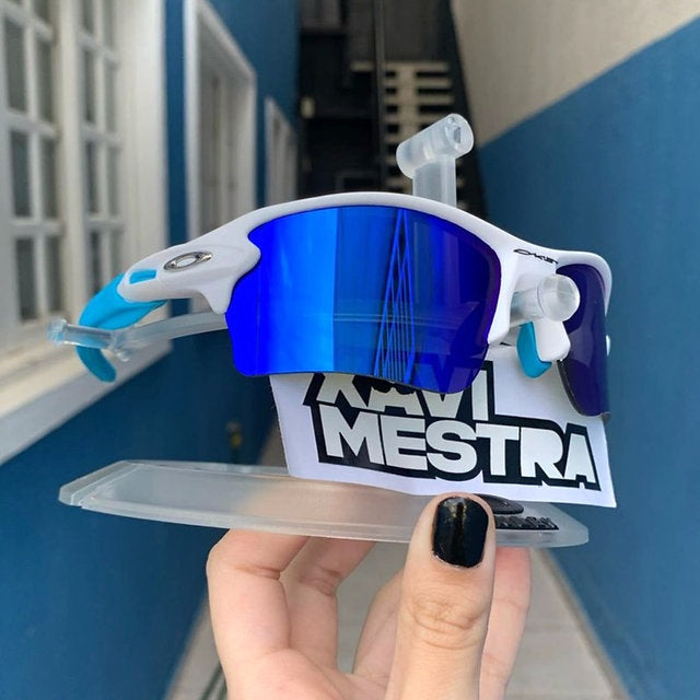 Flak 2.0 White Neon Blue Hastes Azul