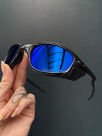 Double X Carbon Neon Blue + Sideblinder Preto