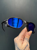 Double X Carbon Neon Blue + Sideblinder Preto